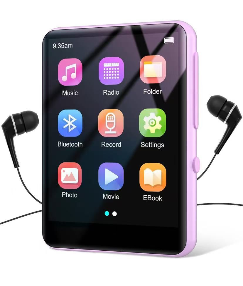 64GB MP3 Player with Bluetooth 5.3, Portable Digital Lossless Music Player with Built-in Speaker, 2.4 in Full Touch Screen, FM Radio, Line-in Voice Re