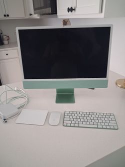 Green, 24 inch Apple iMac