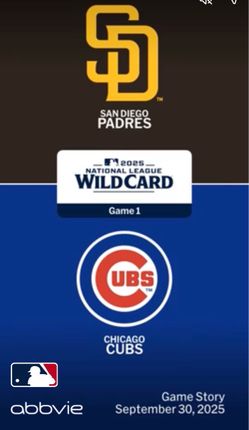 Padres vs Cubs game 1