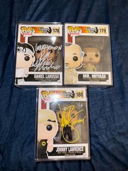 Karate kid OG Funkos hand signed authenticated