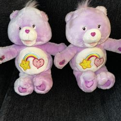 Care Bears 2004 Talking Best Friend 13" Play Along Purple Plush Rainbow 