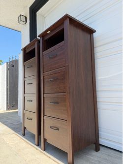 IKEA Brown Wood Tall Dresser Chest 4 Deep Drawers 1 Shelve Cajonera LIKE NEW open box never used
