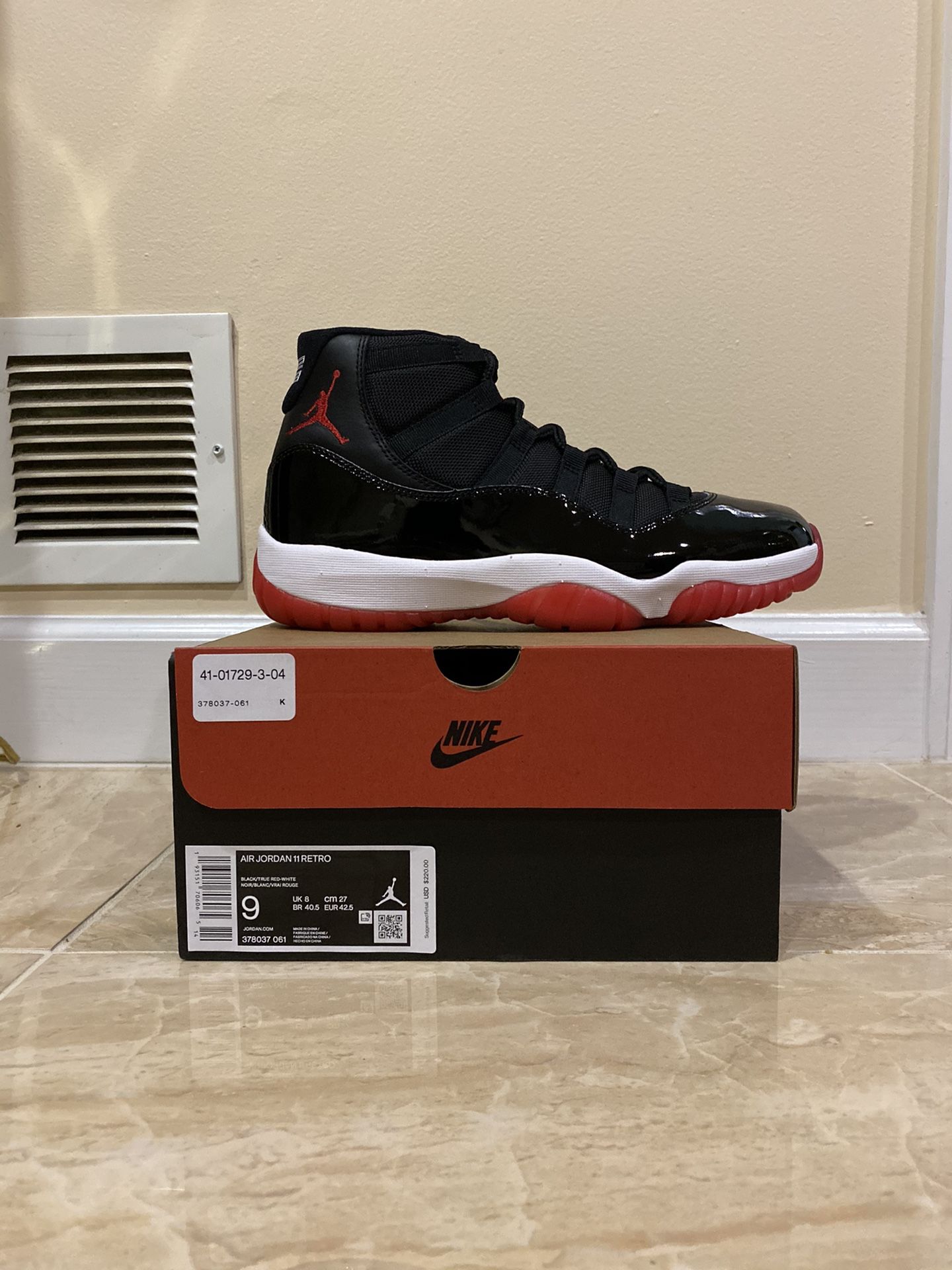 Jordan 11 Bred Size 9