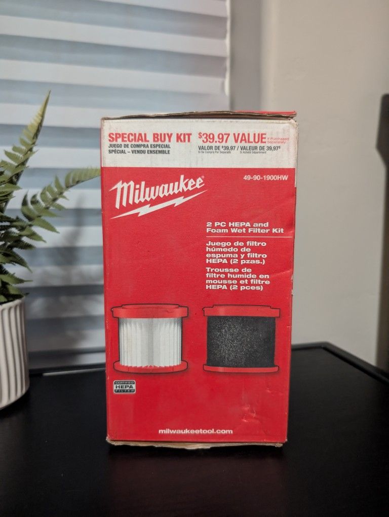 Milwaukee M18/M12 HEPA Wet/Dry Vacuum Filter