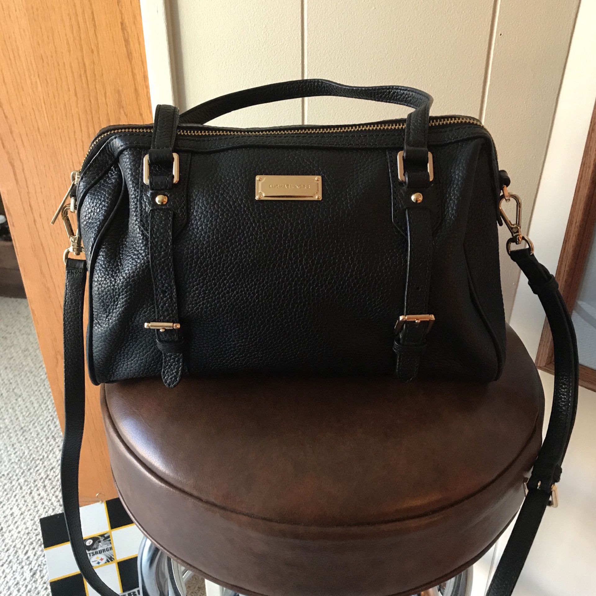 Michael Kors Leather Bag With Crossover Strap