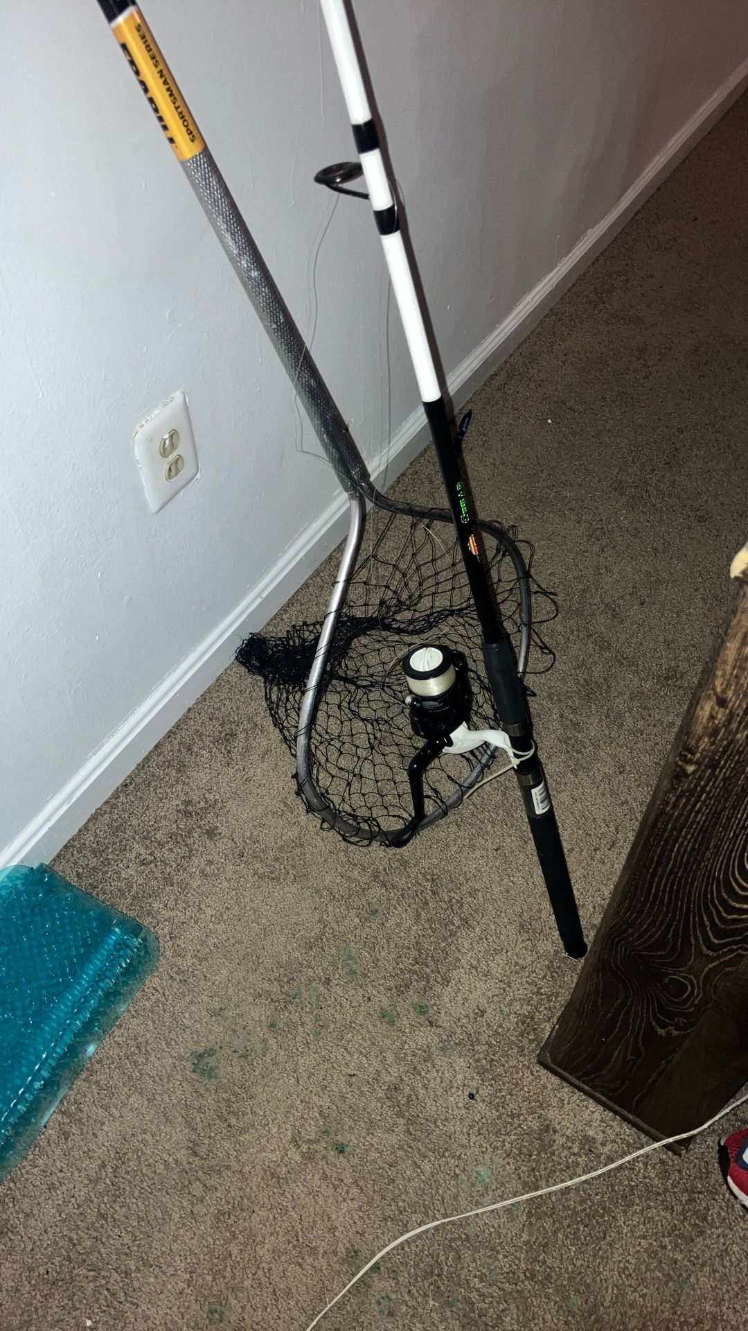 Fishing Rod And Crabbing Net