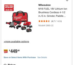Milwaukee M18 Fuel Grinder