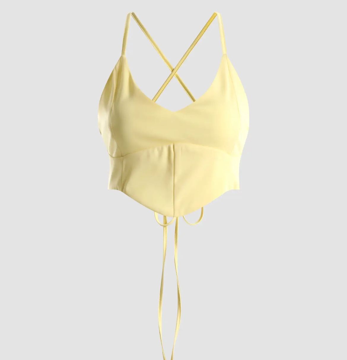 Strappy Yellow Crop Top