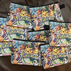 Small Pokemon Zip Up Bags 