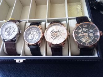 Invicta Authentic Leather Automatic Leather Luxury Watches