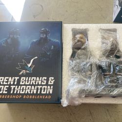 San Jose Sharks Brent Burns & Joe Thornton Barbershop Bobblehead
