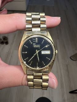 Vintage Seiko 7N43-8110 "President" Quartz Watch - Gold Tone - New Battery