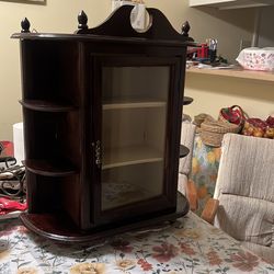 Beautiful wood small display case