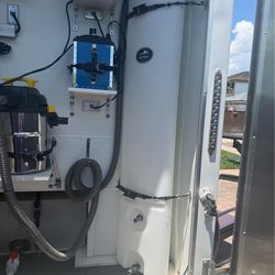 Portable drinking water tank for grooming and cool dry dryer and other grooming supplies