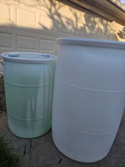 plastic barrels