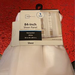Mainstays 84 Inch Sheer Panel White