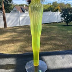 Vintage Murano Venetian Italian Candle Holder Candlestick Glass MCM. No chips or cracks. 