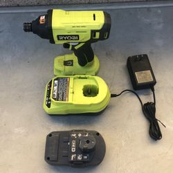 ONE+ 18V Cordless 1/4 in. Impact Drill/Driver Kit with (2) 1.5 Ah Batteries  End Charge 