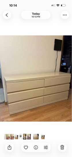 Vintage 1980’s retro ivory cream dresser