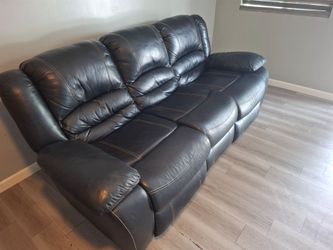 Leather recliner. Sofa