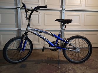 Vertical Freestyle BMX Bike Blue Silver