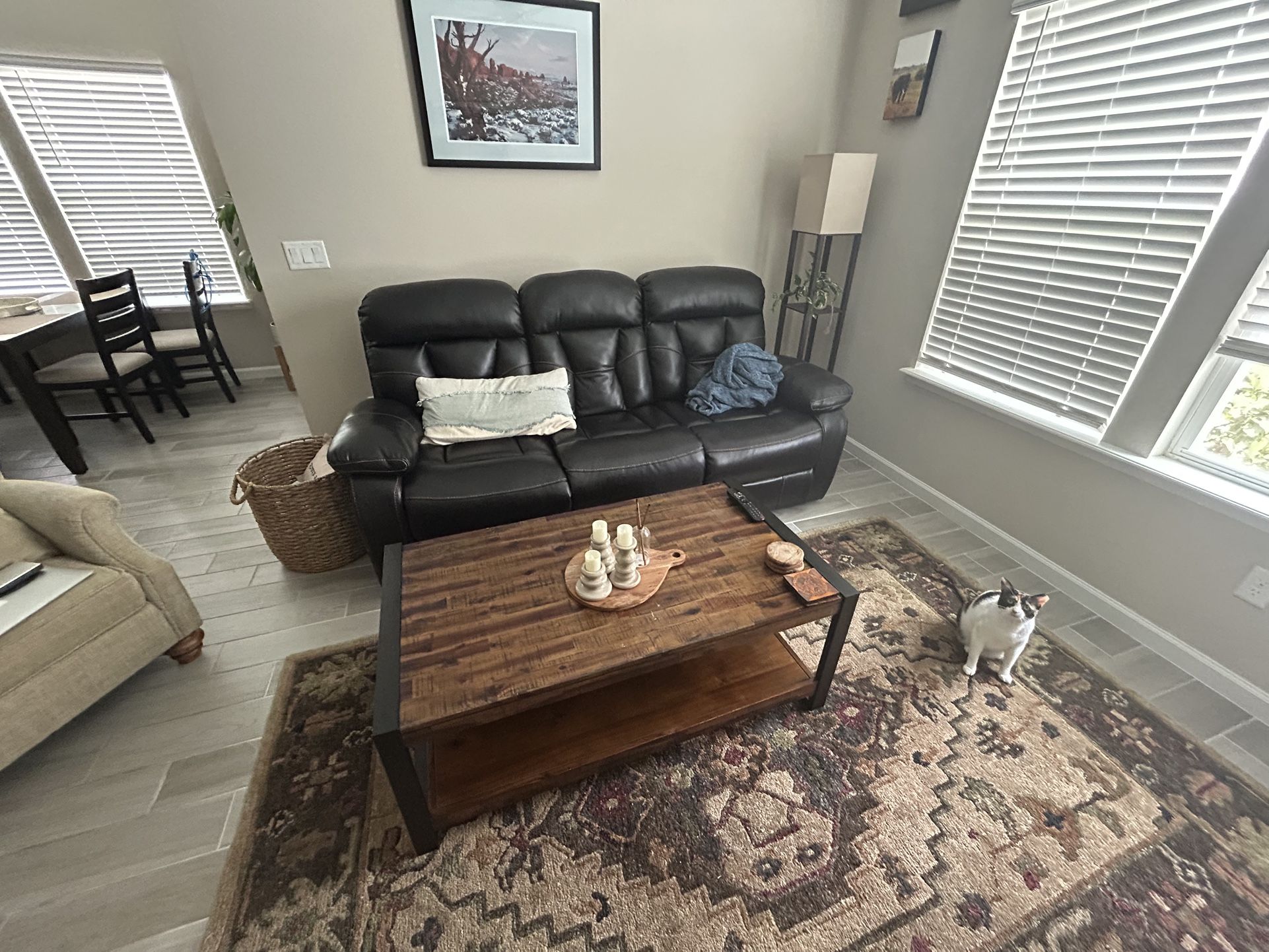 Leather Reclining Couch