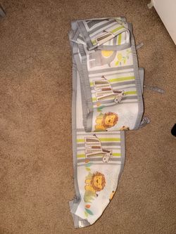 BreathableBaby Mesh Crib Liner Safari Animals