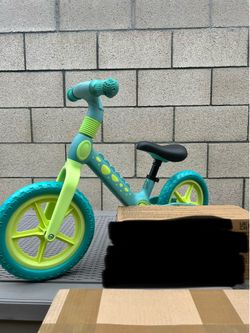 Kids Balance Bike Green Blue