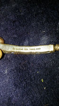 Vintage Signed Sterling Silver & Turquoise Bracelet