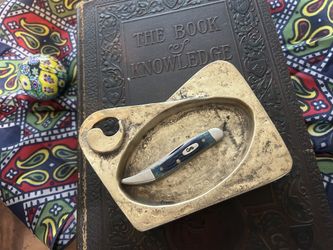 Mid Century Atomic Bronze Ashtray - Signed