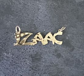 10k Gold Name Tag IZAAC