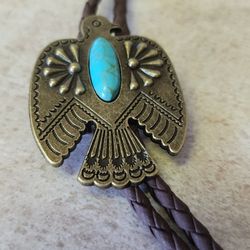 New Eagle Bolo Tie Gold Or Silver SHIPPING AVAILABLE 