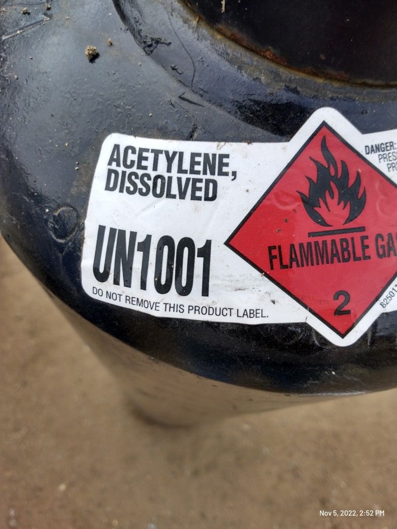 Full 125cuft Tank Of Acetylene for Sale in Fresno, CA OfferUp
