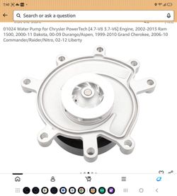 Brand new water pump for Chrysler power tech water pump
