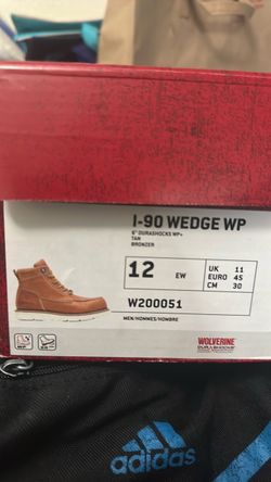 Wolverine I-90 Wedge WP Work Boots Size 12EW