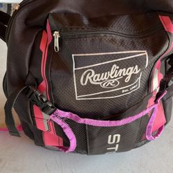 Baseball back pack for girls