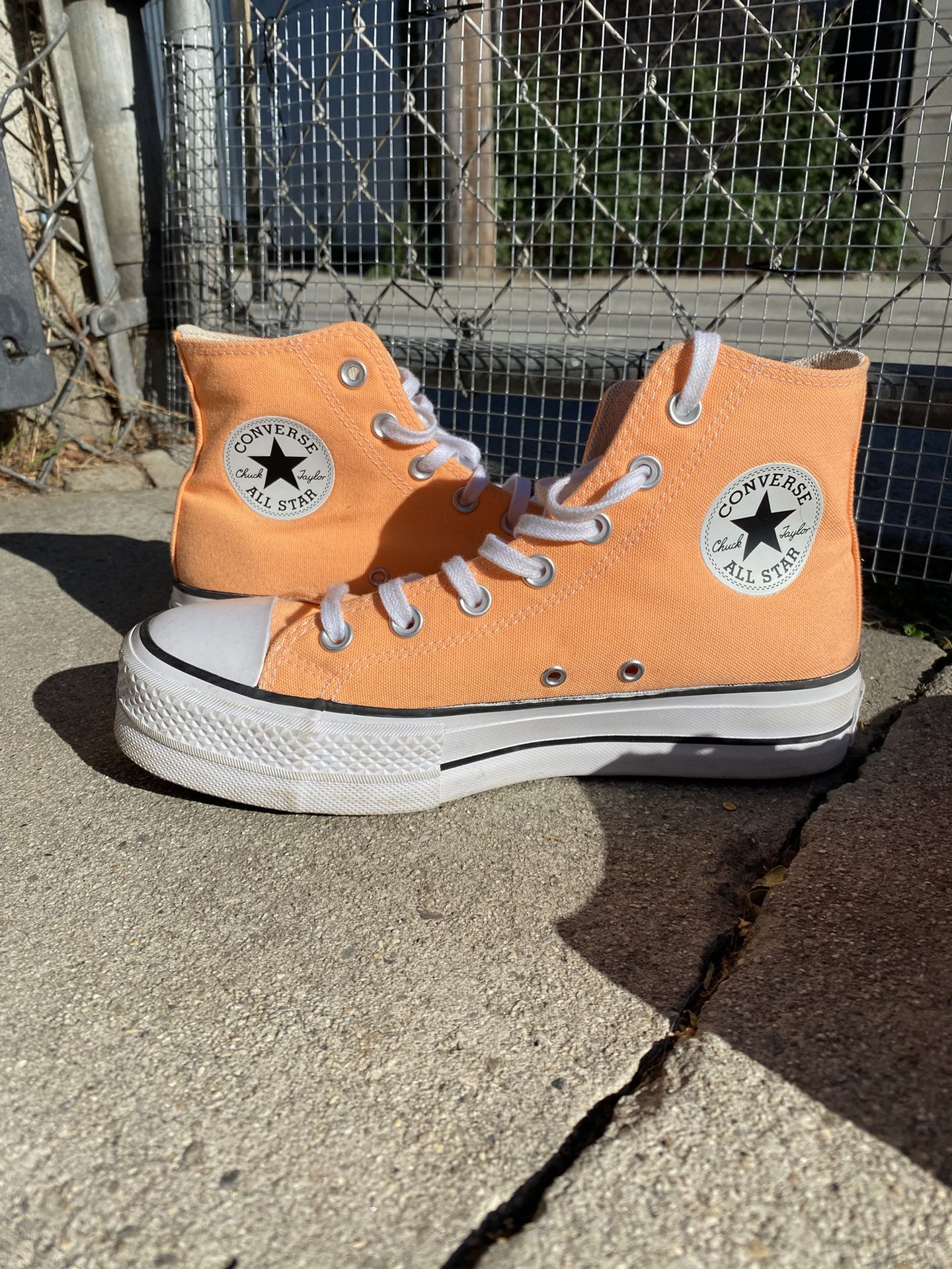 Converse Orange Chuck Taylor Platforms