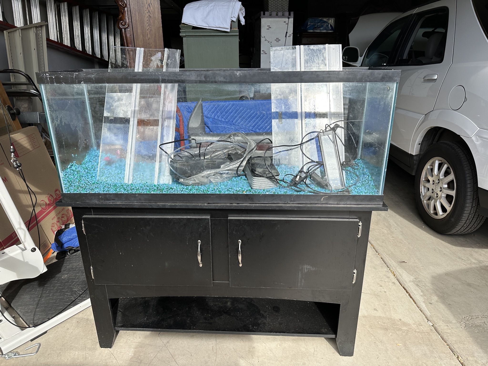 55 Gallon Aquarium With Aquarium Stand And Hood 