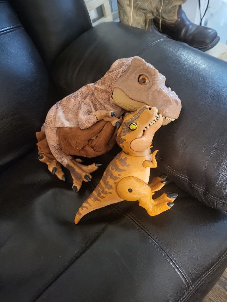 Dinosaur Set $45; Jurassic World Puppet And Primal Watch Dinosaur