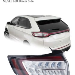 W/O DRL USA Type LED Tail Light Rear Lamp Assembly Compatible with 2015-2018 Ford Edge SE/SEL Left Driver Side
