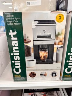 Half price from 80$ to 40$  cuisinart custom grind and brew single cup coffee maker