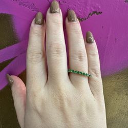 18k EMERALD RING 