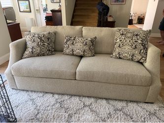 Grey Living Room Couch (seperate or w matching chair)