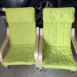 2 IKEA Kids Poang Chairs