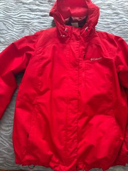Columbia Red Hooded double jacket size XL