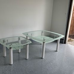 Modern Glass Coffee Table Set