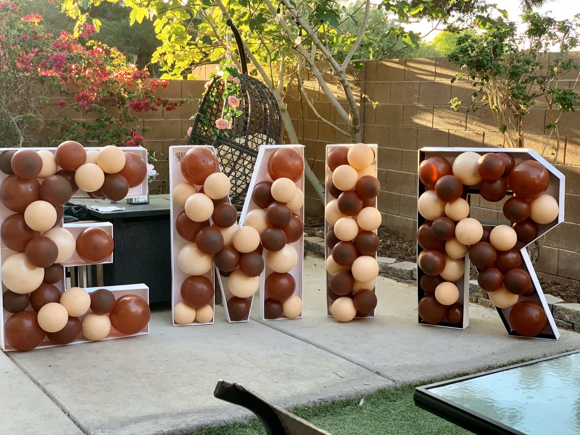 Mosaic Balloons number/letter