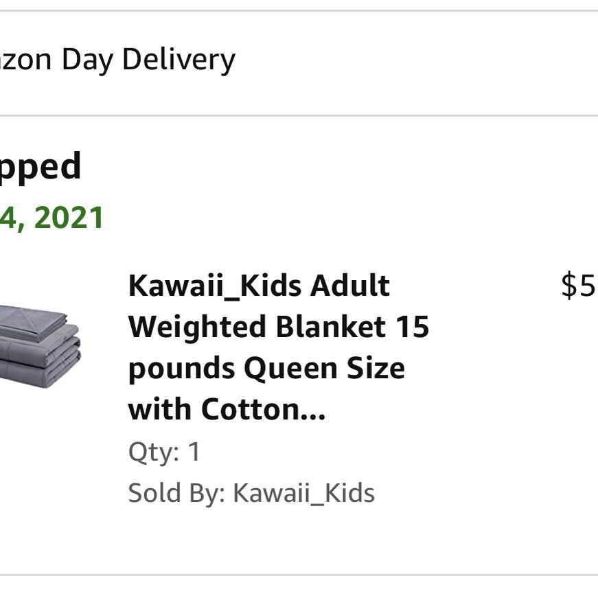 Weighted Blanket With A Zip Up Cover