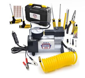 Tire Inflator Portable Air Compressor With Repair Kit 