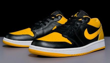 Air Jordan 1 Low Black Yellow Sneakers